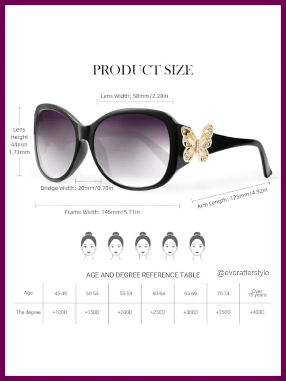 Bifocal Reading Sunglasses Women Oversized Square Sun Readers UV Protection